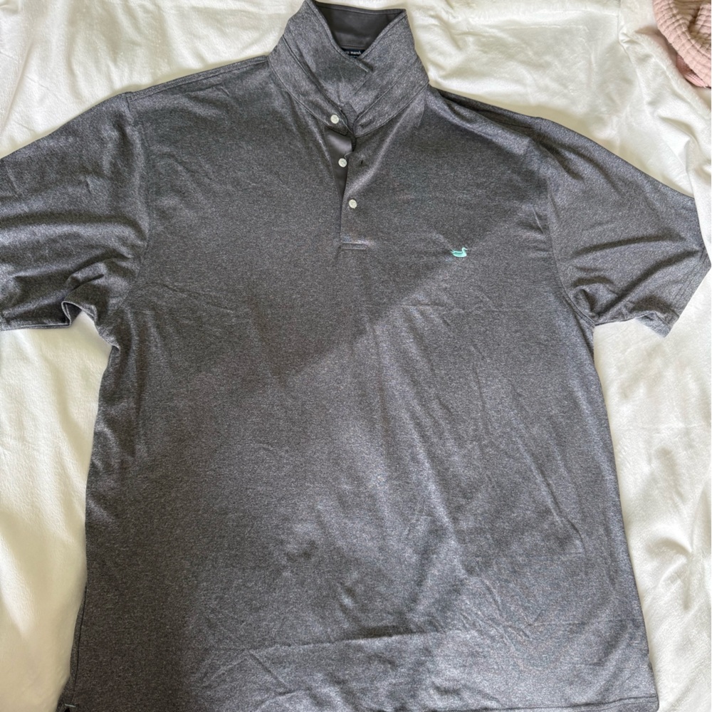 Southern Marsh Gray Polo Shirt Soft Cotton Blend